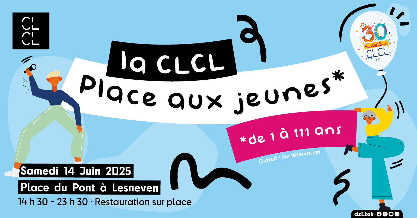 Événements Facebook Place aux jeunes 30 ans CLCL